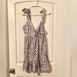 Dalmation print tie dress